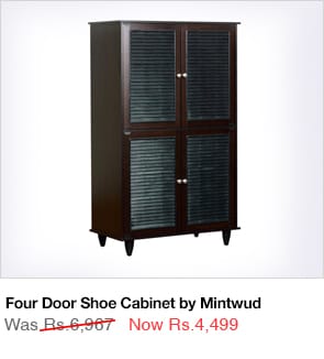 Four Door Shoe Cabinet by Mintwud